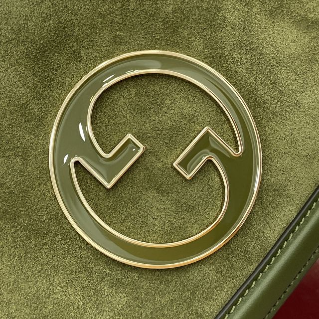 GG original suede calfskin blondie medium shoulder bag 815715 green