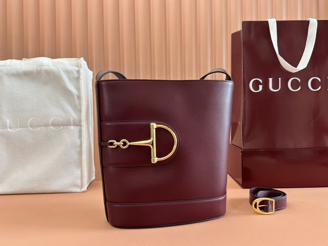 GG original calfskin 73 medium bucket bag 833660 bordeaux