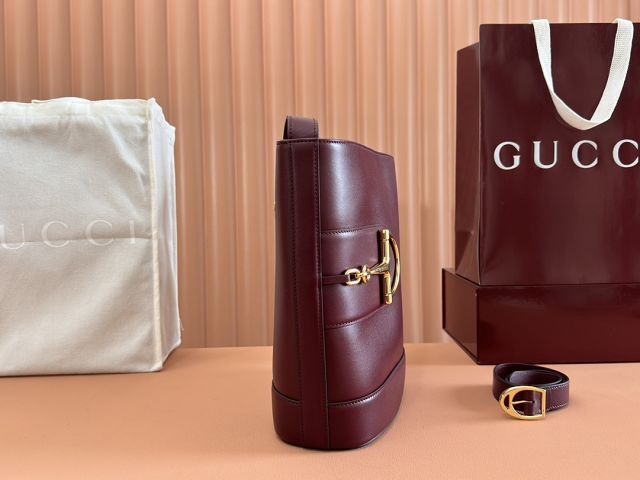 GG original calfskin 73 medium bucket bag 833660 bordeaux
