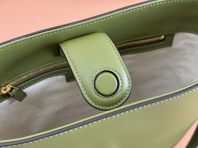 GG original calfskin 73 medium bucket bag 833660 green