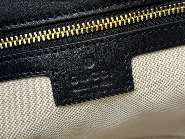 GG original calfskin 73 small bucket bag 833665 black