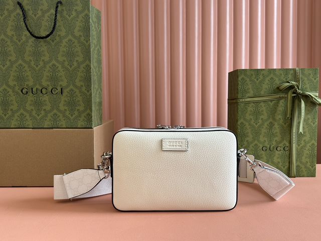 GG original calfskin supreme small crossbody bag 795465 white