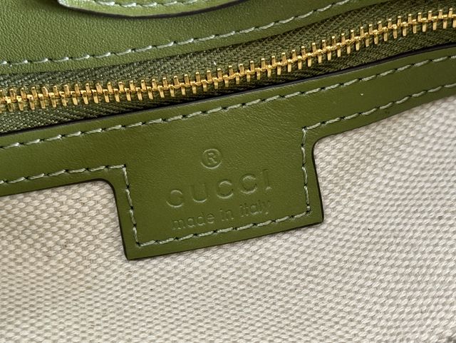 GG original calfskin 73 small bucket bag 833665 green