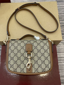 GG original canvas emblem mini shoulder bag 815211 brown