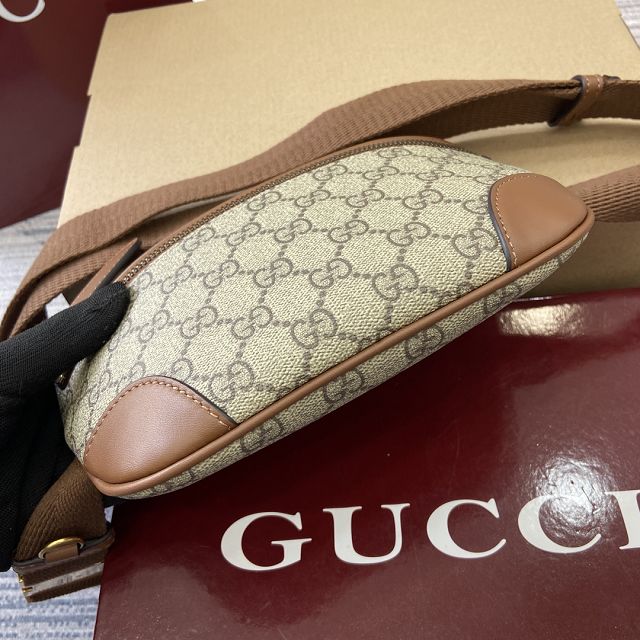 GG original canvas emblem small belt bag 821165 brown