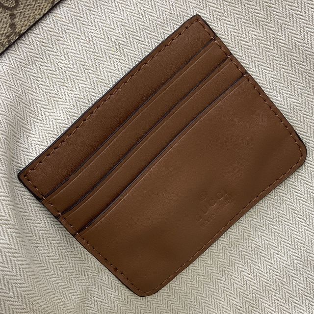 GG original canvas emblem small business case 821156 brown