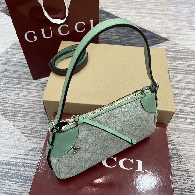 GG original canvas emblem small shoulder bag 815218 green