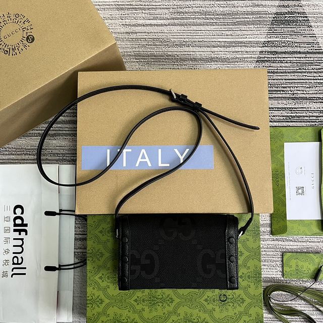 GG original canvas horsebit 1955 mini bag 699296 black