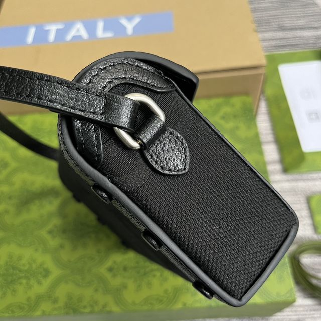 GG original canvas horsebit 1955 mini bag 699296 black