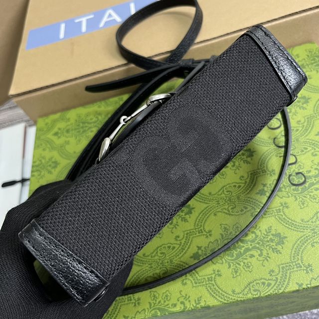 GG original canvas horsebit 1955 mini bag 699296 black