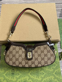 GG original canvas moon side shoulder bag 786015 dark coffee