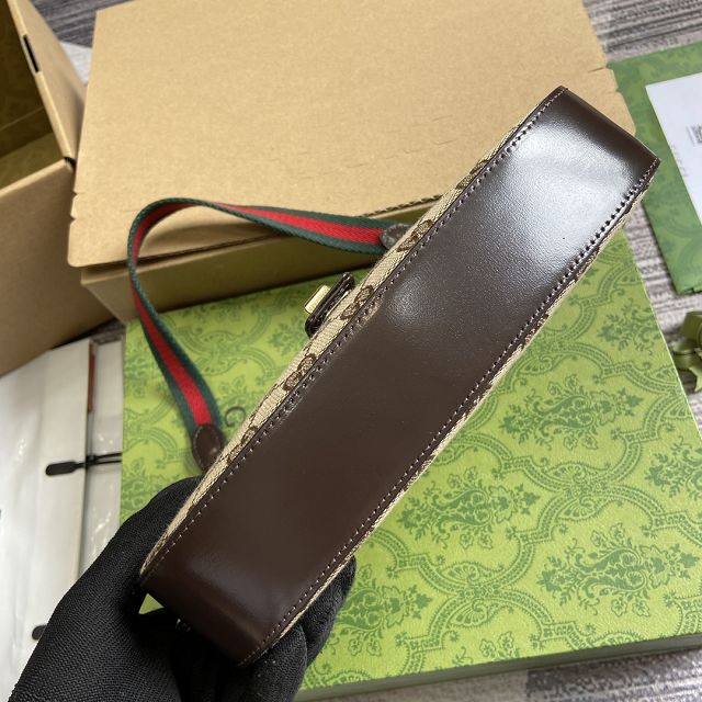 GG original canvas moon side shoulder bag 786015 dark coffee