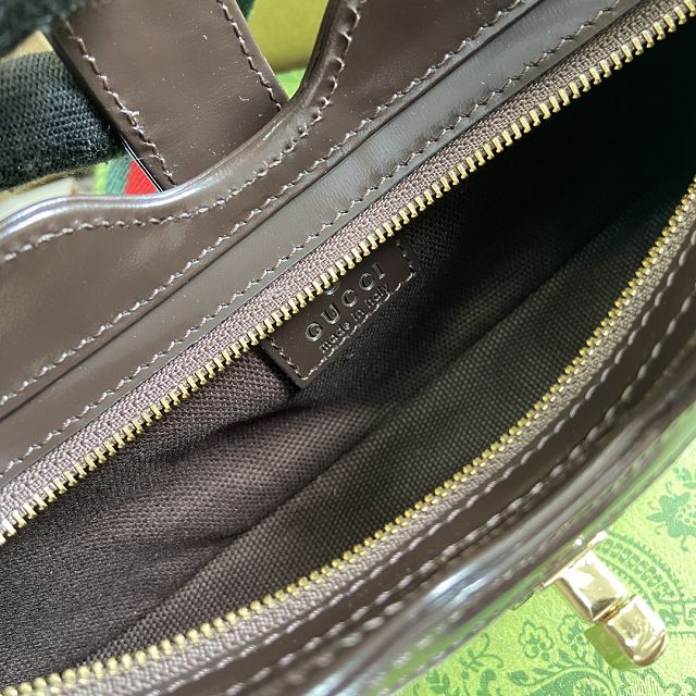 GG original canvas moon side shoulder bag 786015 dark coffee