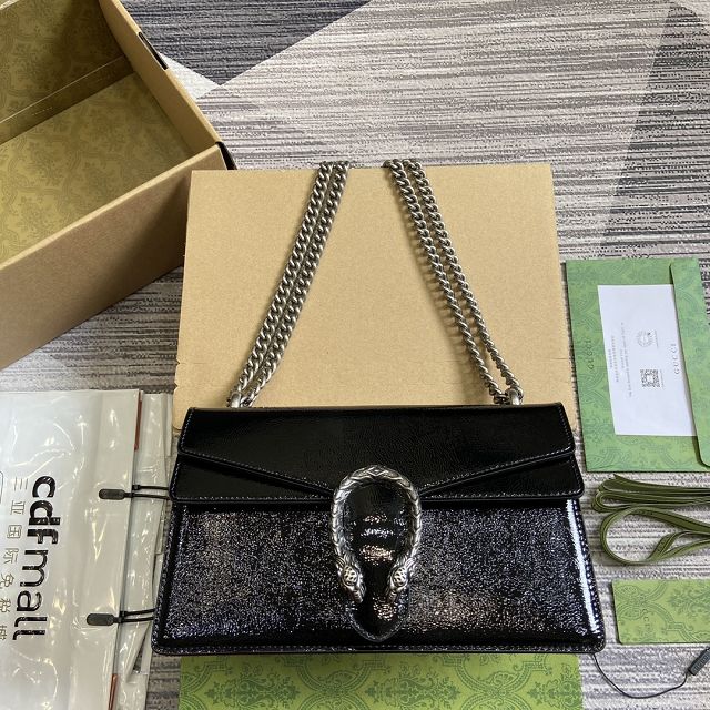 GG original shiny calfskin dionysus medium shoulder bag 795005 black