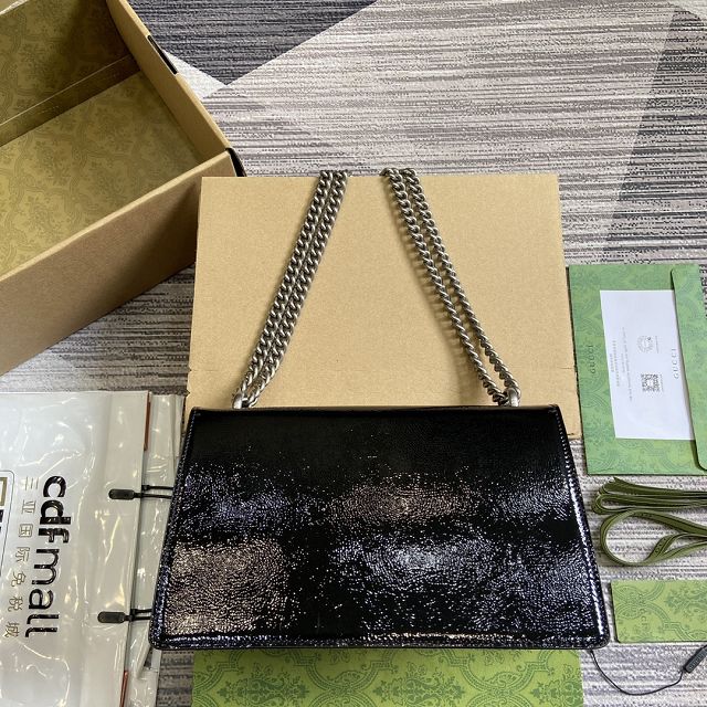 GG original shiny calfskin dionysus medium shoulder bag 795005 black