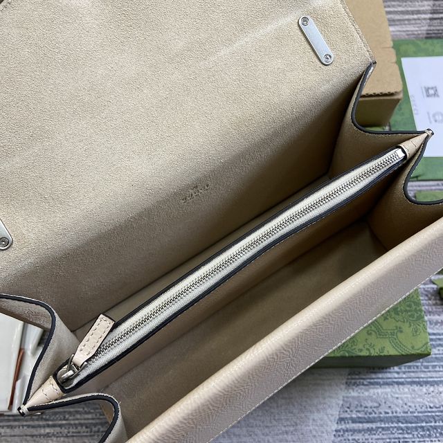 GG original shiny calfskin dionysus medium shoulder bag 795005 white