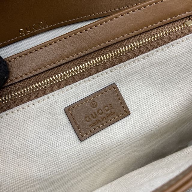 GG original calfskin 1955 horsebit shoulder bag 815178 brown