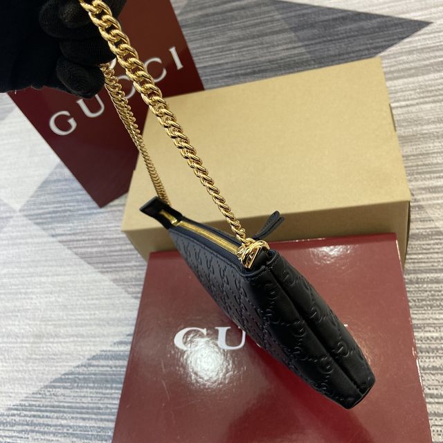 GG original calfskin chain pochette 779791 black