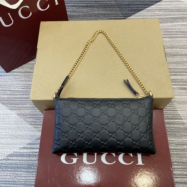 GG original calfskin chain pochette 779791 black