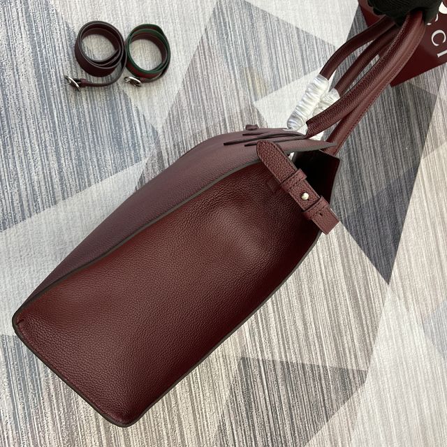GG original calfskin large tote bag 796761 bordeaux