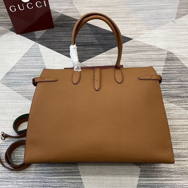 GG original calfskin large tote bag 796761 brown