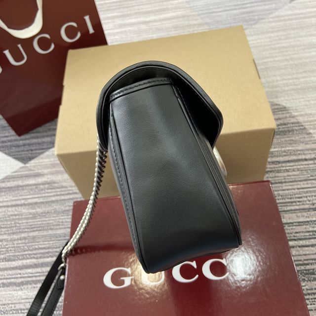 GG original calfskin marmont small shoulder bag 443497 black