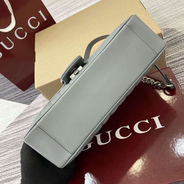 GG original calfskin marmont small shoulder bag 443497 grey