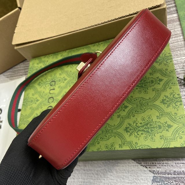 GG original calfskin moon side shoulder bag 786015 wine