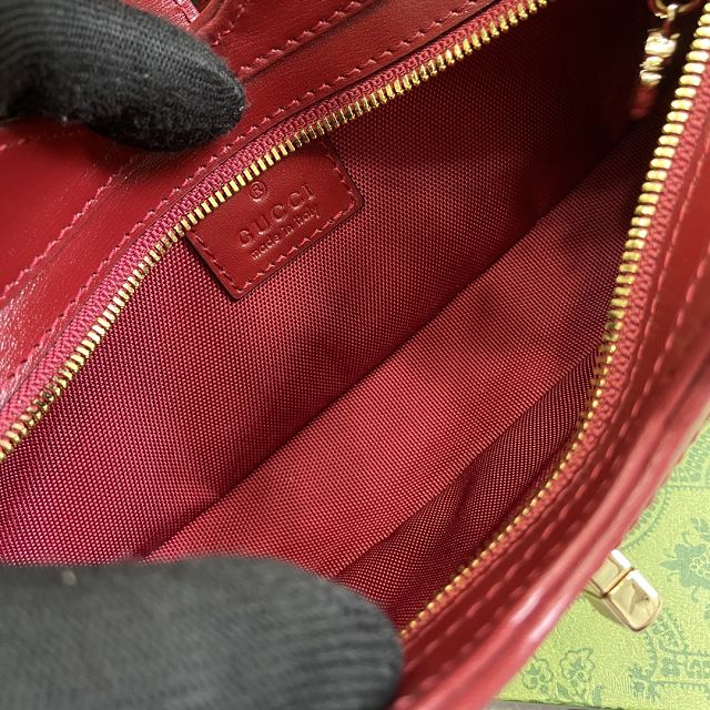 GG original calfskin moon side shoulder bag 786015 wine