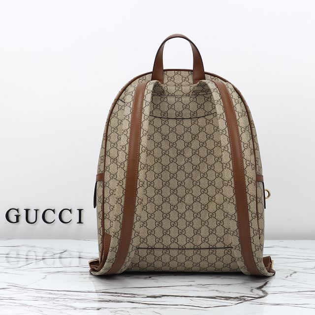 GG original canvas emblem medium backpack 821159 brown