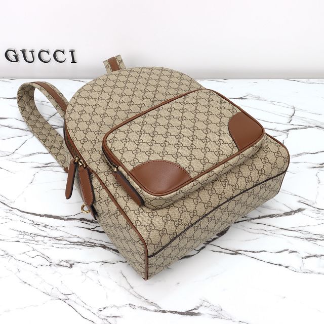 GG original canvas emblem medium backpack 821159 brown