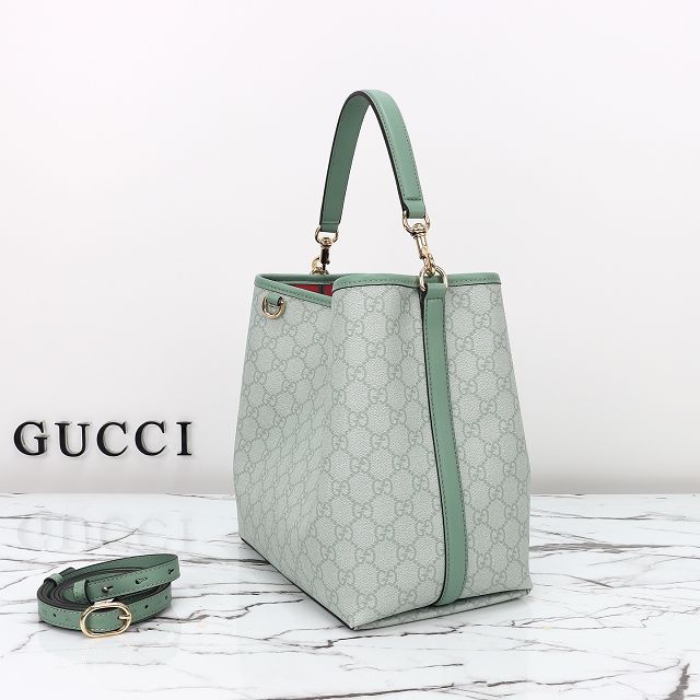 GG original fabric emblem medium bucket bag 815103 green