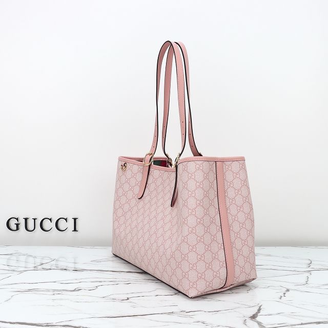 GG original canvas emblem medium tote bag 815213 pink