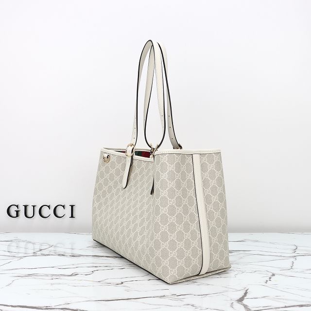 GG original canvas emblem medium tote bag 815213 white
