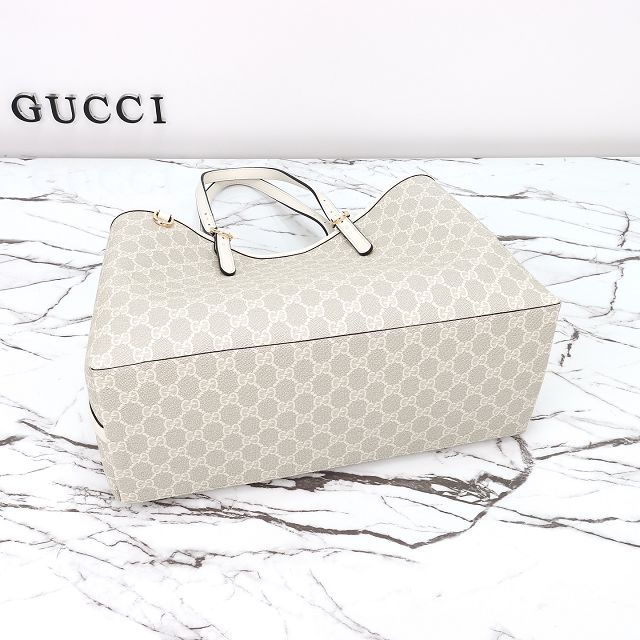 GG original canvas emblem medium tote bag 815213 white