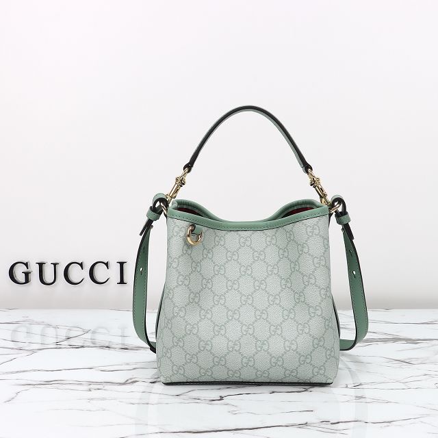 GG original fabric emblem mini bucket bag 815118 green
