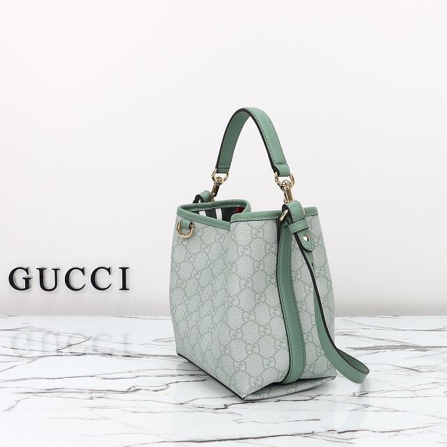 GG original fabric emblem mini bucket bag 815118 green