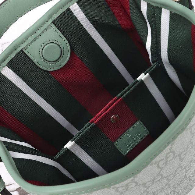 GG original fabric emblem mini bucket bag 815118 green