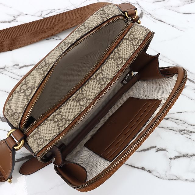 GG original canvas emblem mini crossbody bag 821217 brown