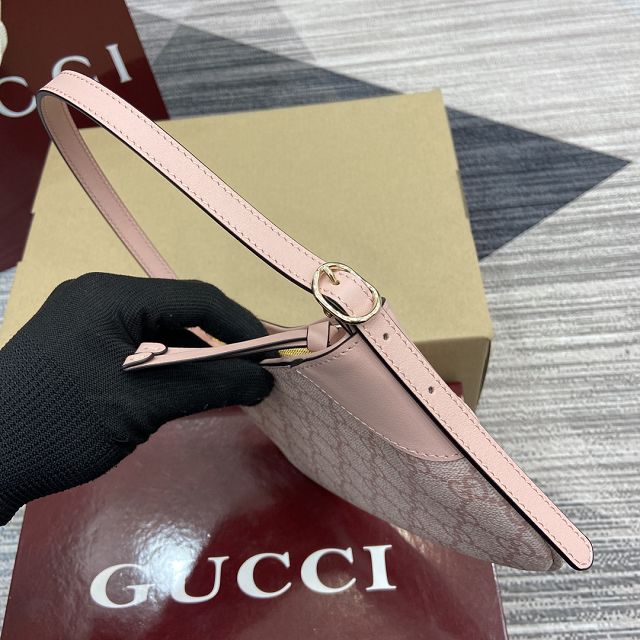 GG original canvas emblem small shoulder bag 820696 pink