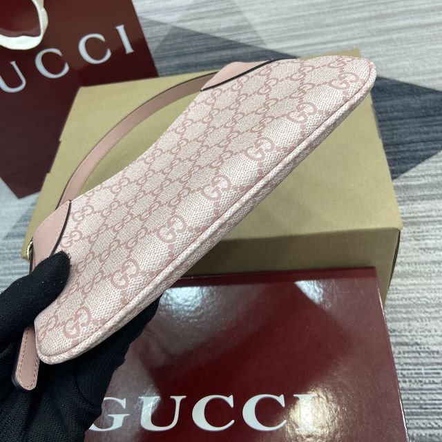 GG original canvas emblem small shoulder bag 820696 pink