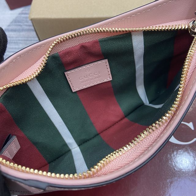 GG original canvas emblem small shoulder bag 820696 pink