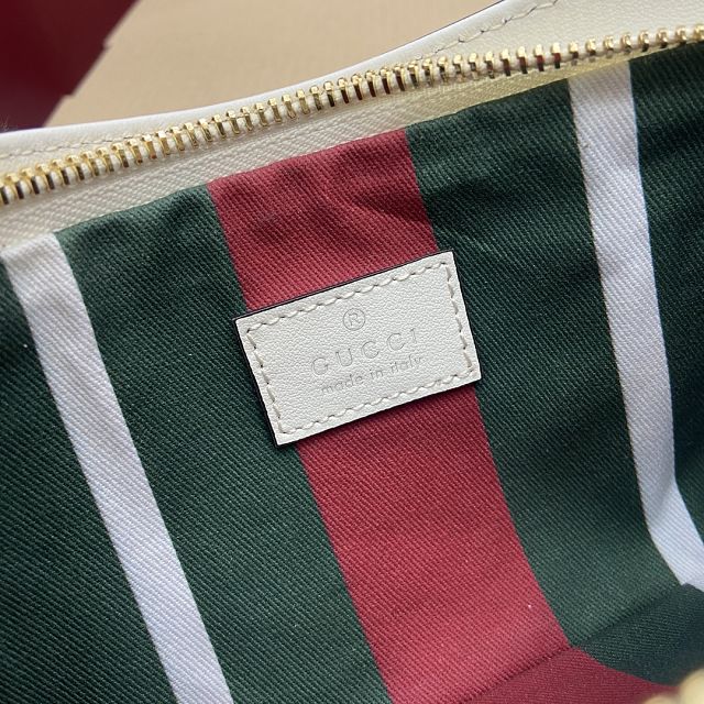 GG original canvas emblem small shoulder bag 820696 white