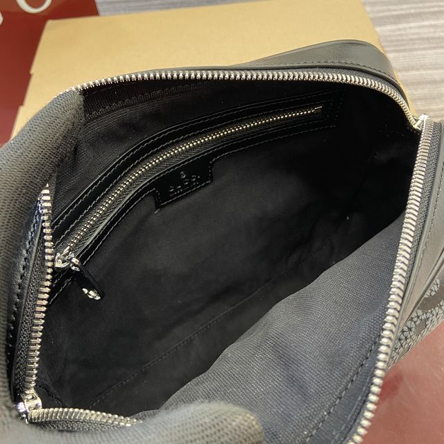 GG original canvas large crossbody bag 821616 black&grey