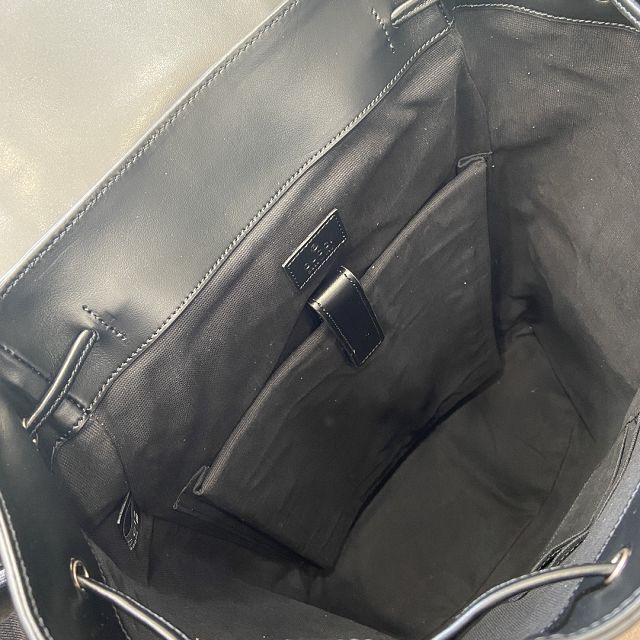 GG original embossed calfskin backpack 625770 black&grey