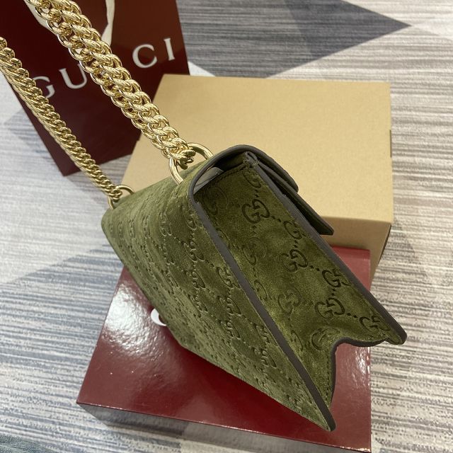 GG original suede dionysus medium shoulder bag 818145 green