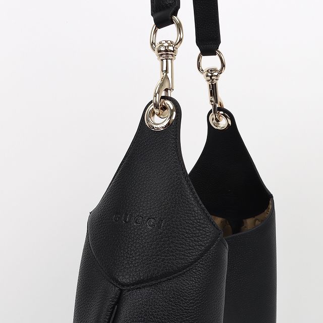 GG original calfskin B large shoulder bag 820169 black