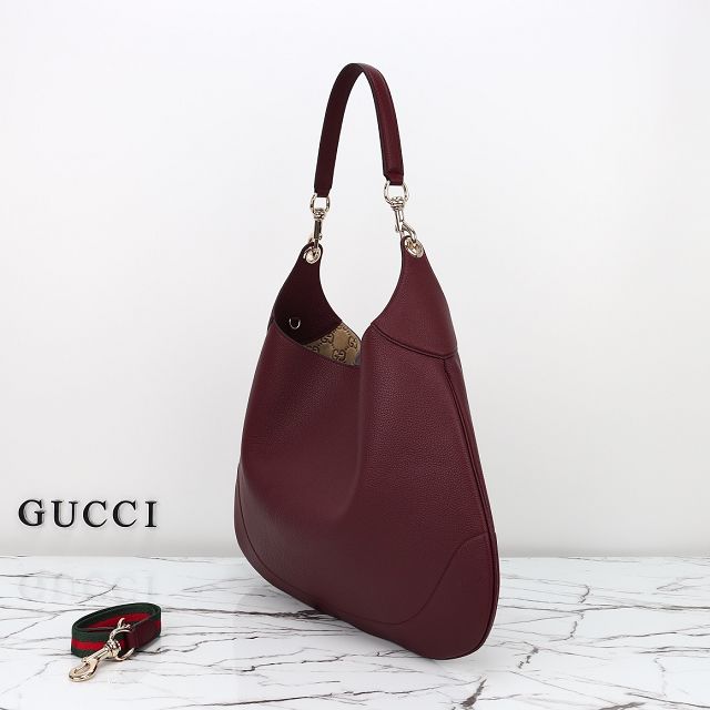 GG original calfskin B large shoulder bag 820169 bordeaux