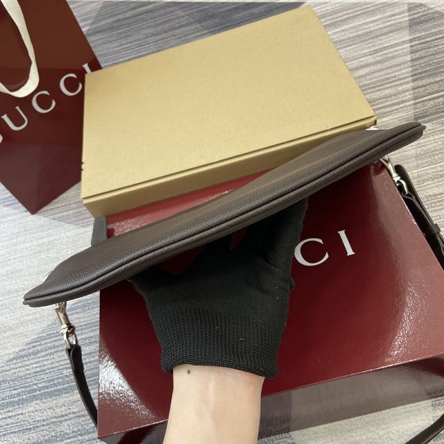 GG original calfskin body shoulder bag 801887 dark brown