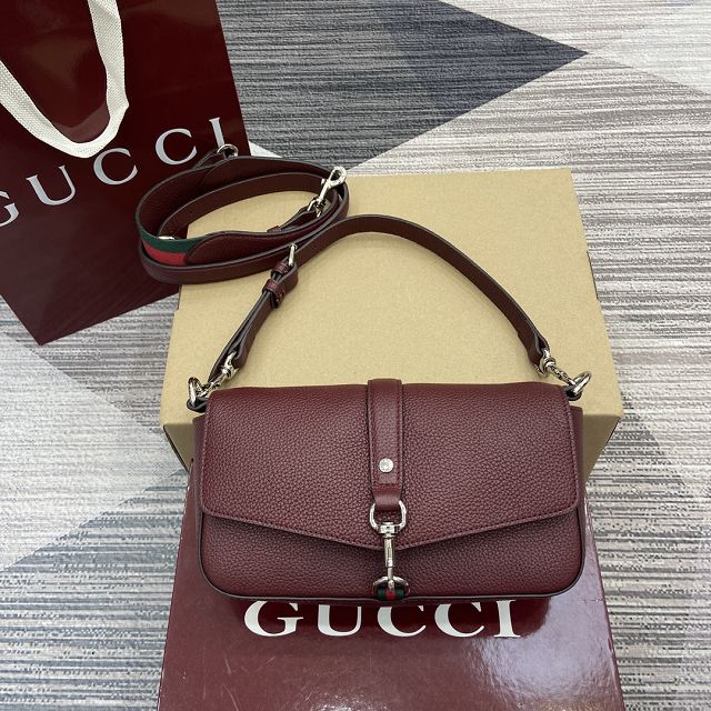 GG original calfskin small crossbody bag 821623 bordeaux